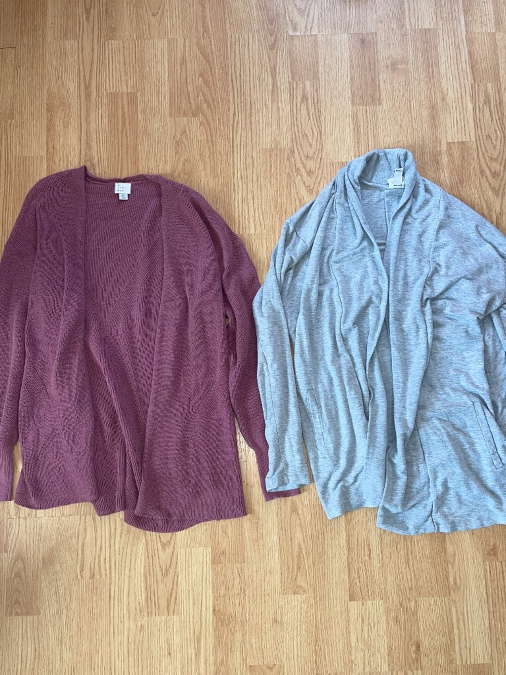 a new day Bundle Of 2 Dusty Rose & Gray Cozy Cardigan Size Medium
